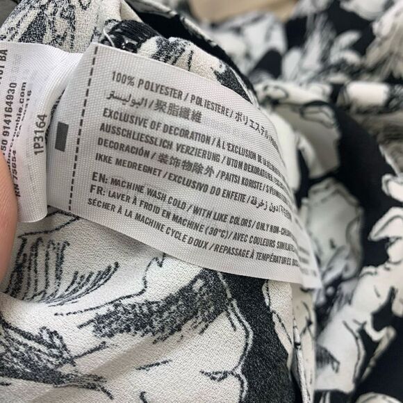 Abercrombie & Fitch black and White Wrap Skirt With Tie Size XS (p1) - Picture 4 of 4